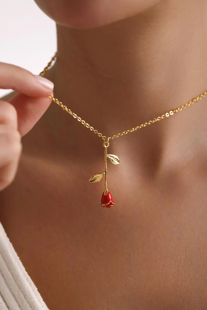 Red Rose Necklace