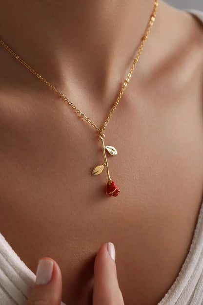Red Rose Necklace